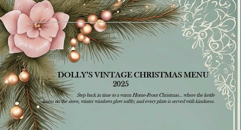 Dolly's Vintage Christmas Menu